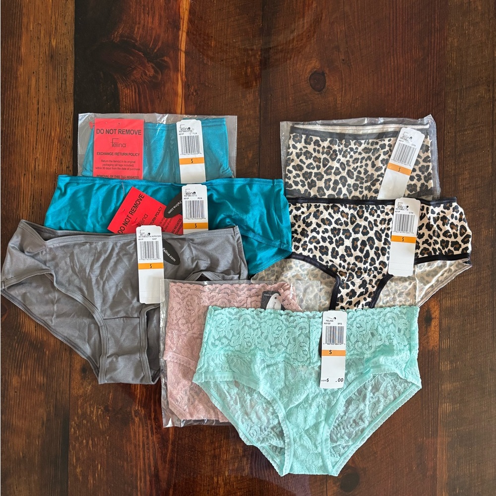 Felina Blue and Gray Panties Intimates Collection